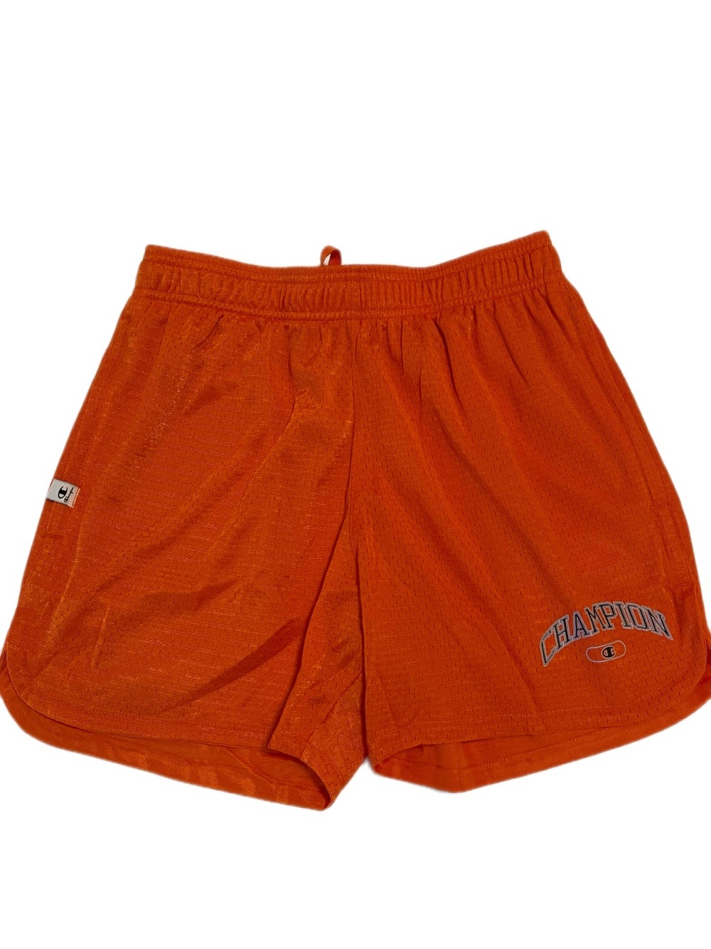 Champion Shorts Mens Small Orange Mesh Zipper Pockets Gym Sports Athletic NWOT